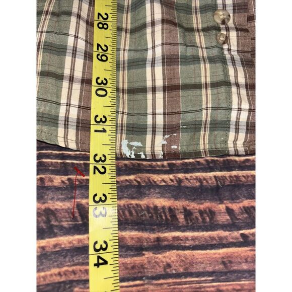 CARHARTT Short Sleeve Plaid Men's Shirt Size L Regular Button Front Read* - Picture 5 of 5